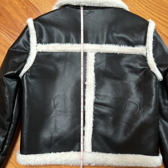Brand new French Connection leather fur jacket - Picture 10 of 11